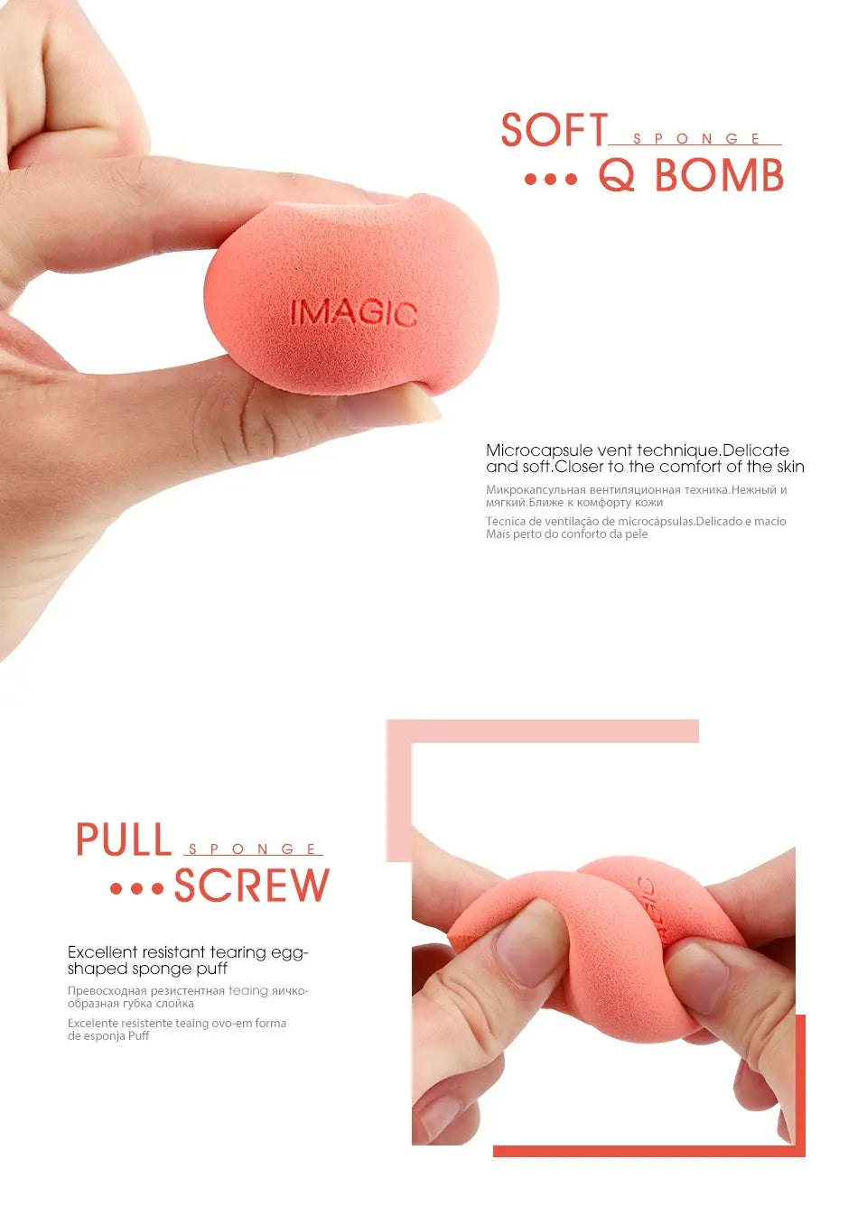 IMAGIC Beauty Sponge Face Wash Puff Gourd Water Drop Wet And Dry Makeup Tool - Femlinza