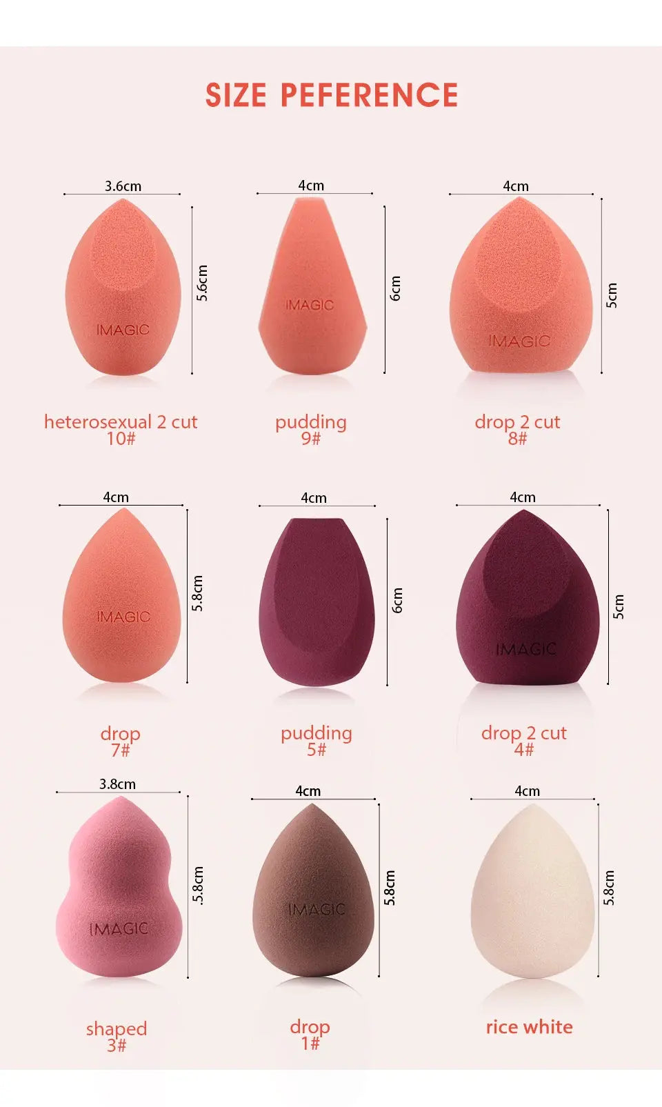IMAGIC Beauty Sponge Face Wash Puff Gourd Water Drop Wet And Dry Makeup Tool - Femlinza