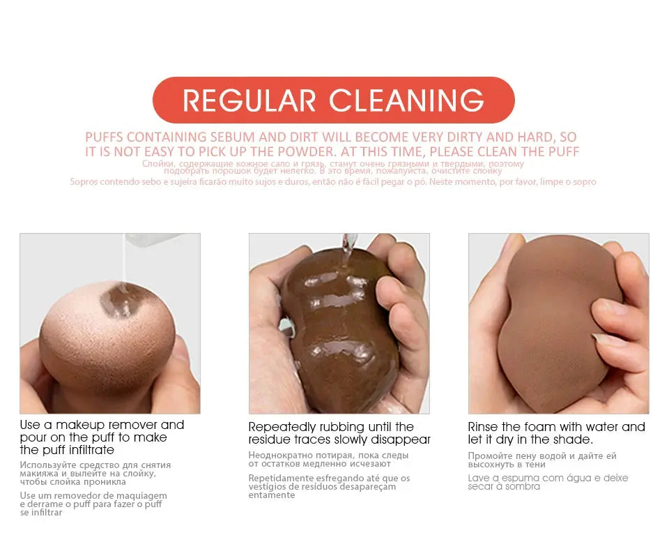 IMAGIC Beauty Sponge Face Wash Puff Gourd Water Drop Wet And Dry Makeup Tool - Femlinza