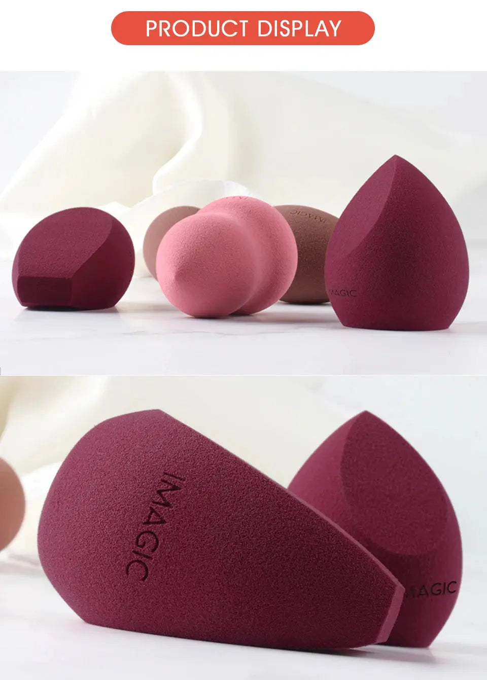 IMAGIC Beauty Sponge Face Wash Puff Gourd Water Drop Wet And Dry Makeup Tool - Femlinza
