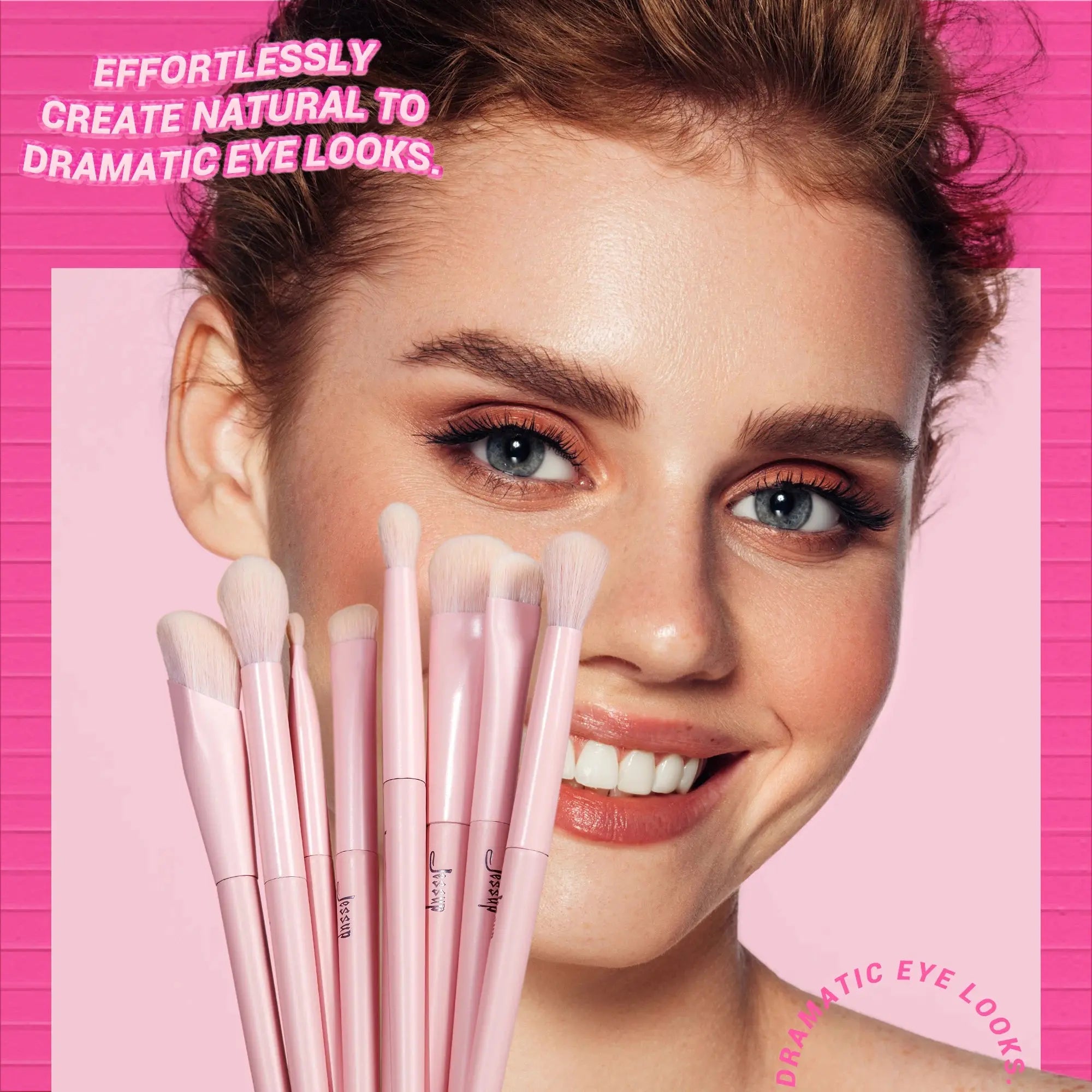 Jessup Pink Makeup Brushes Set 14pcs Make up Brushes Premium Vegan Foundation Blush Eyeshadow liner Powder Blending Brush,T495 - Femlinza