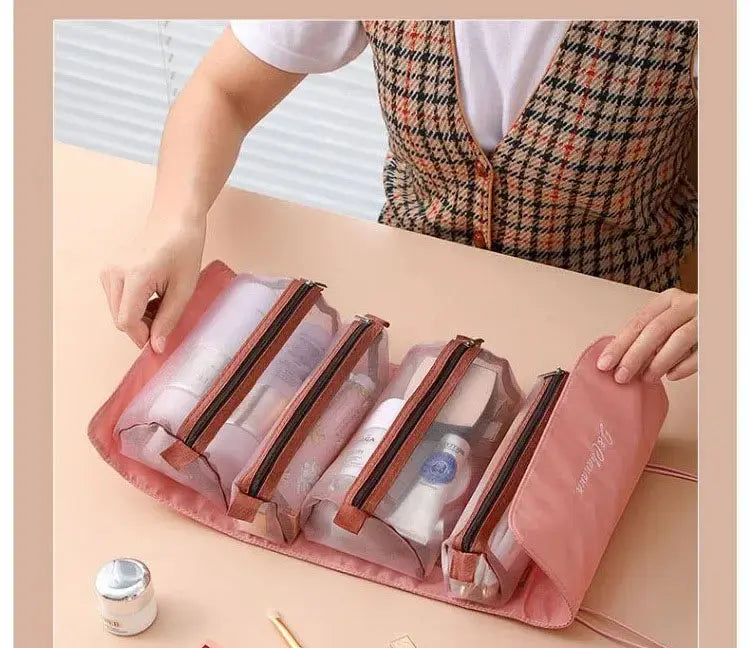 Large Capacity Travel Cosmetic Bag Multifunction Travel Cosmetic Bag Women Toiletries Organizer Female Storage Make Up Case Tool - Femlinza