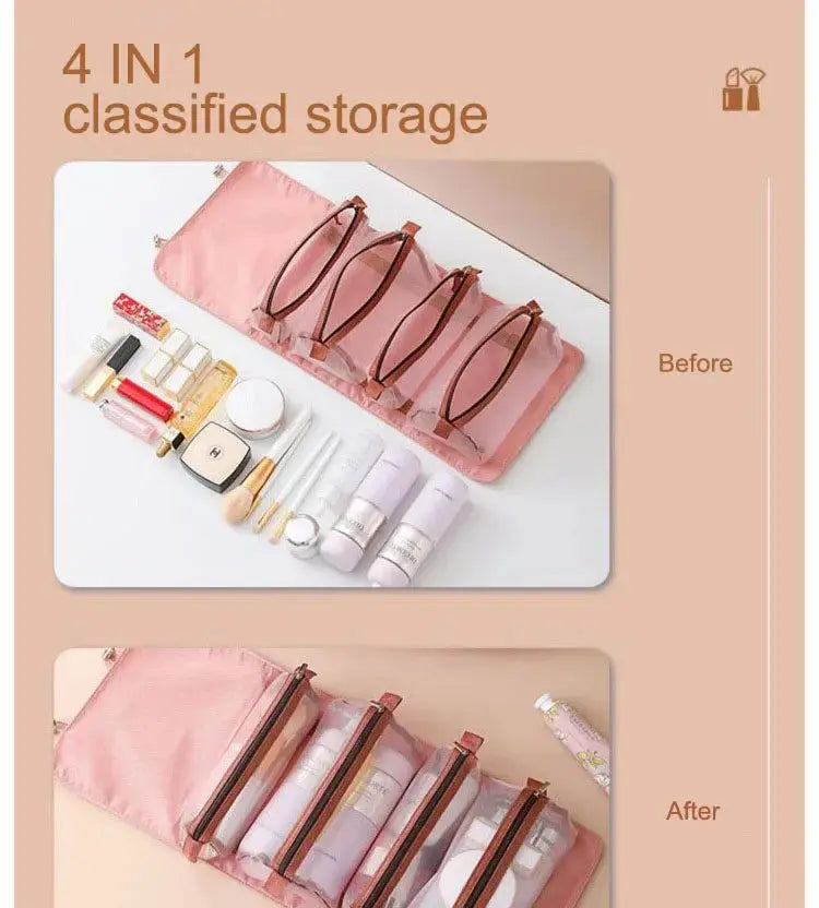 Large Capacity Travel Cosmetic Bag Multifunction Travel Cosmetic Bag Women Toiletries Organizer Female Storage Make Up Case Tool - Femlinza