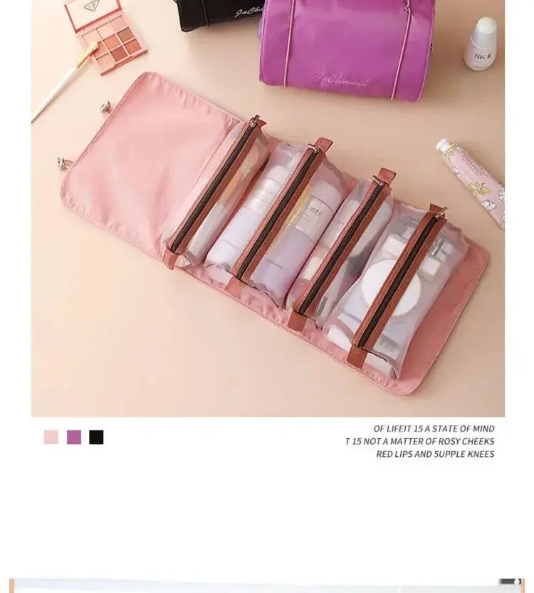 Large Capacity Travel Cosmetic Bag Multifunction Travel Cosmetic Bag Women Toiletries Organizer Female Storage Make Up Case Tool - Femlinza