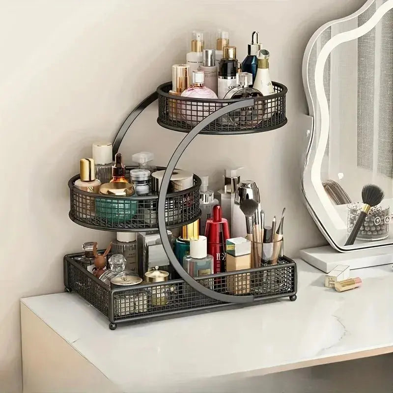 Lightweight Metal Makeup Storage Rack – No Installation Needed - Femlinza