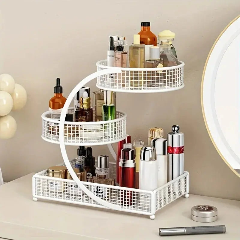 Lightweight Metal Makeup Storage Rack – No Installation Needed - Femlinza