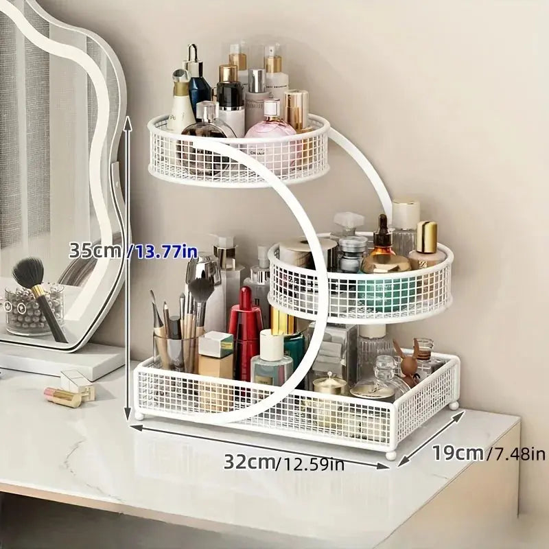 Lightweight Metal Makeup Storage Rack – No Installation Needed - Femlinza