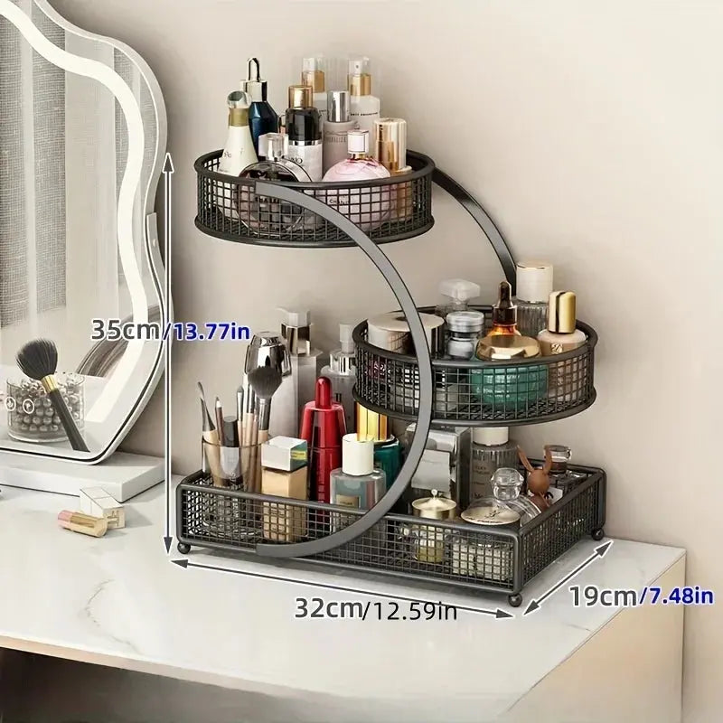 Lightweight Metal Makeup Storage Rack – No Installation Needed - Femlinza