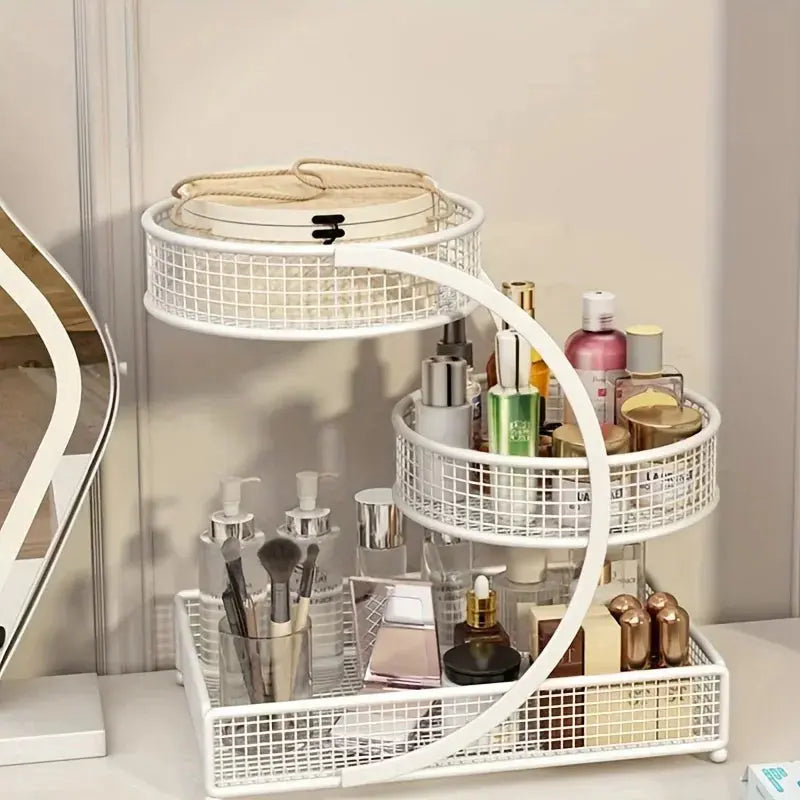 Lightweight Metal Makeup Storage Rack – No Installation Needed - Femlinza
