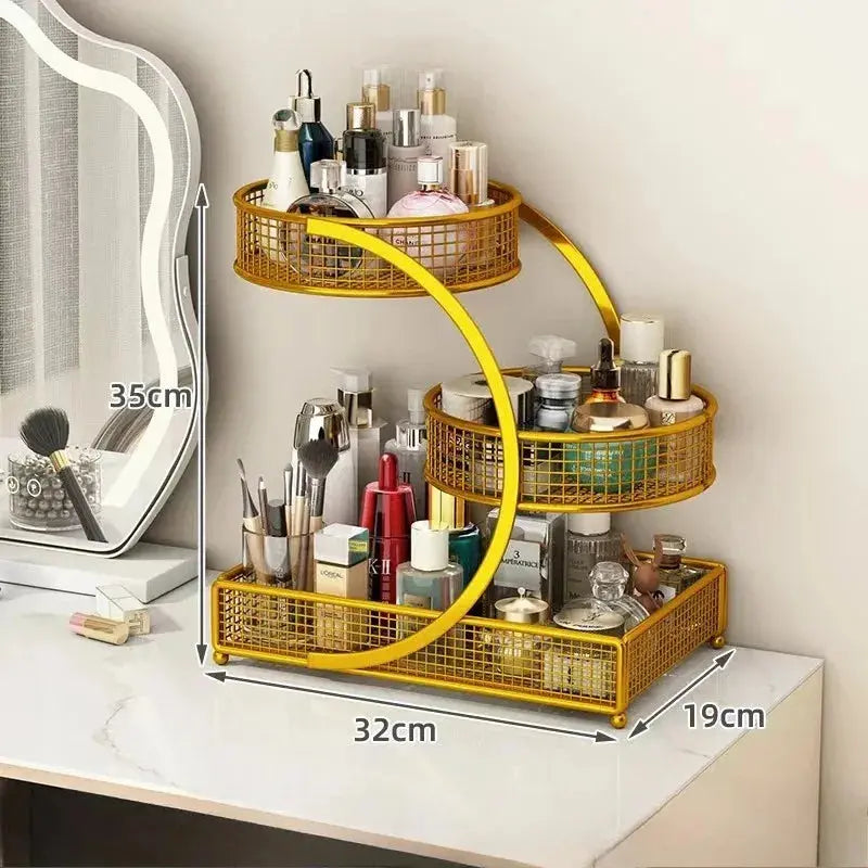 Lightweight Metal Makeup Storage Rack – No Installation Needed - Femlinza
