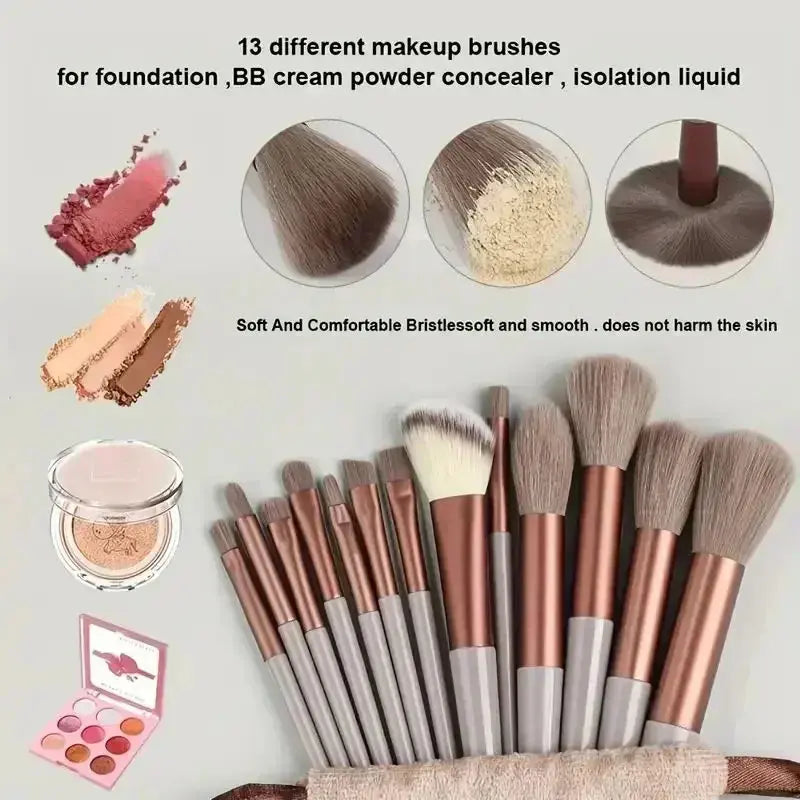 Makeup Brush Set Soft Fluffy Professiona Cosmetic Foundation Powder Eyeshadow Kabuki Blending Make Up Brush Beauty Tool Makeup - Femlinza