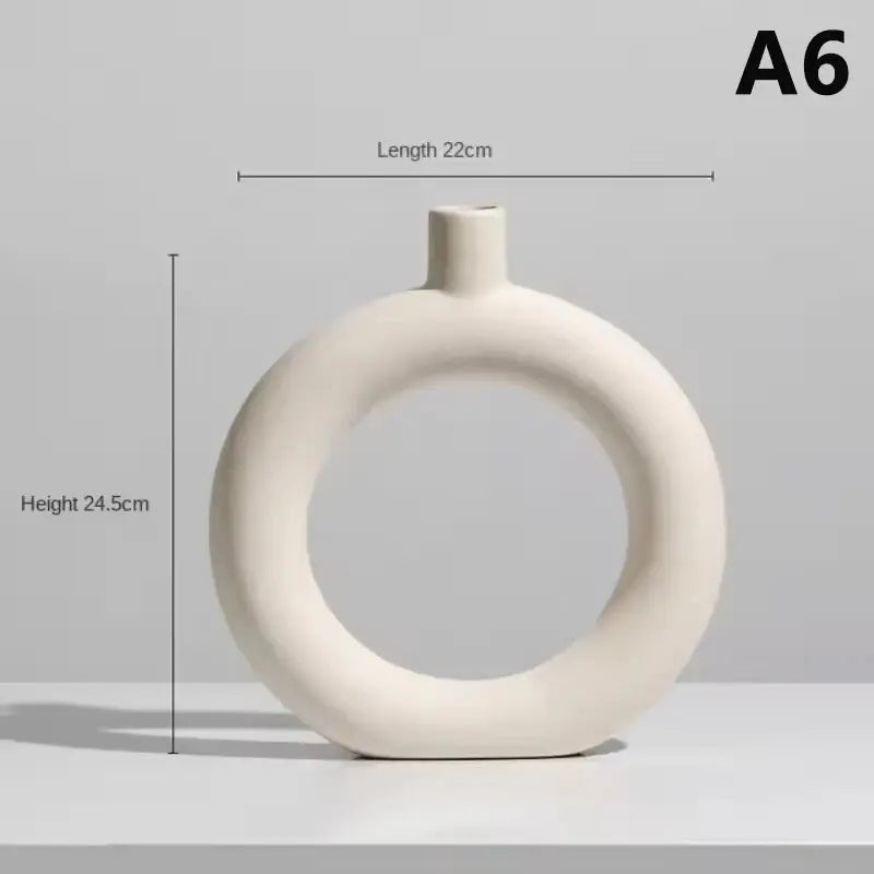 Modern Ceramic Art Vase – Minimalist Desktop & Home Decoration - Femlinza
