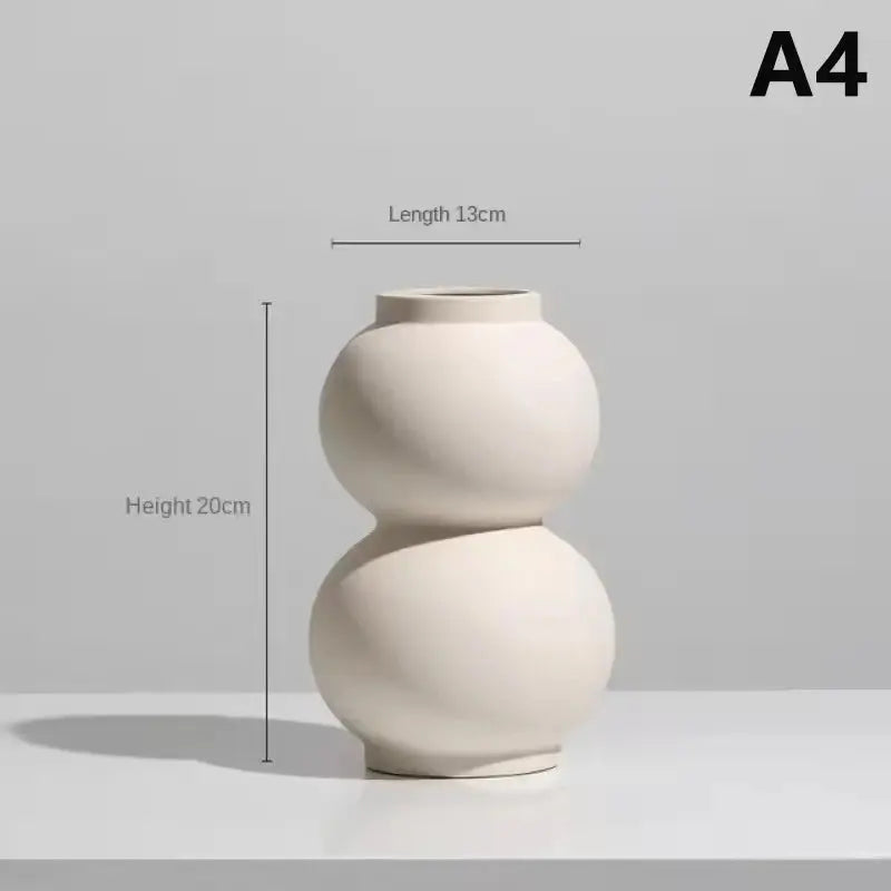 Modern Ceramic Art Vase – Minimalist Desktop & Home Decoration - Femlinza