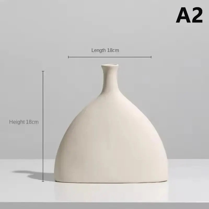 Modern Ceramic Art Vase – Minimalist Home & Desktop Decoration - Femlinza