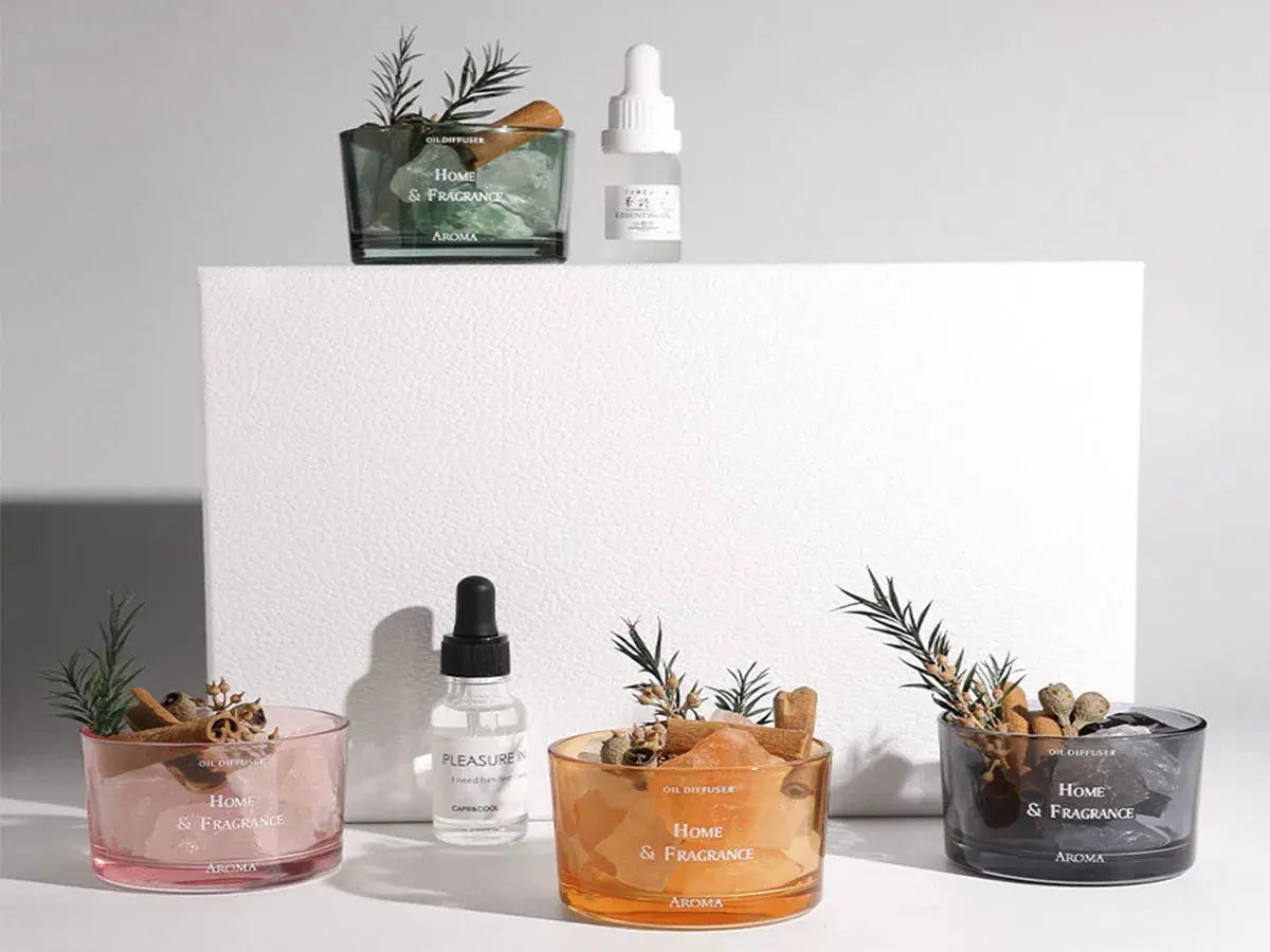 Natural Stone Essential Oil Diffuser – Crystal Aromatherapy Home Decor Set - Femlinza