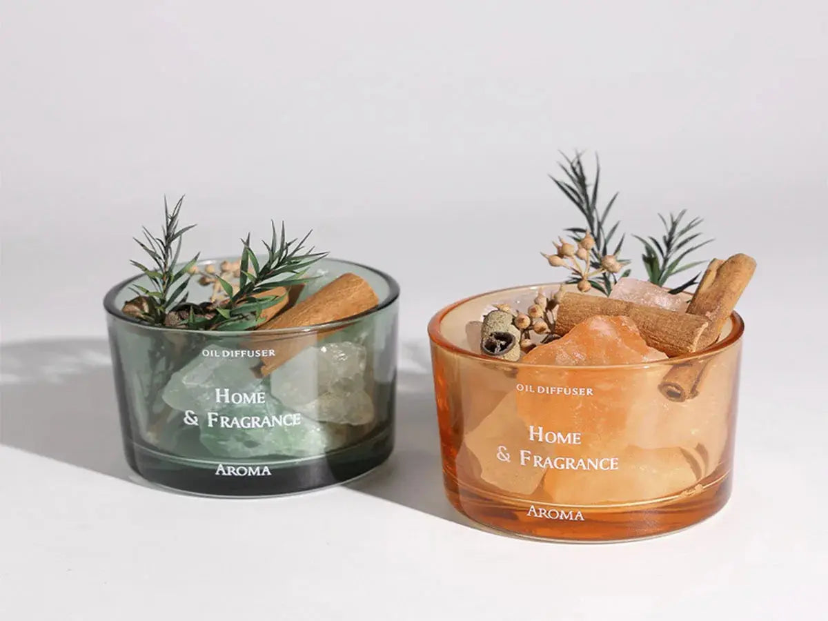 Natural Stone Essential Oil Diffuser – Crystal Aromatherapy Home Decor Set - Femlinza