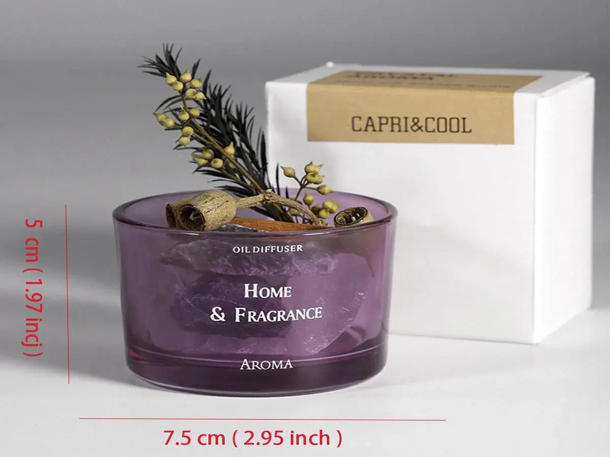 Natural Stone Essential Oil Diffuser – Crystal Aromatherapy Home Decor Set - Femlinza