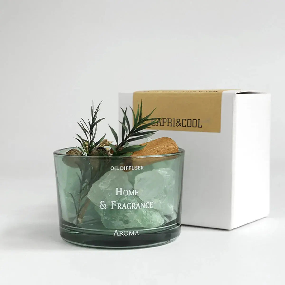Natural Stone Essential Oil Diffuser – Crystal Aromatherapy Home Decor Set - Femlinza