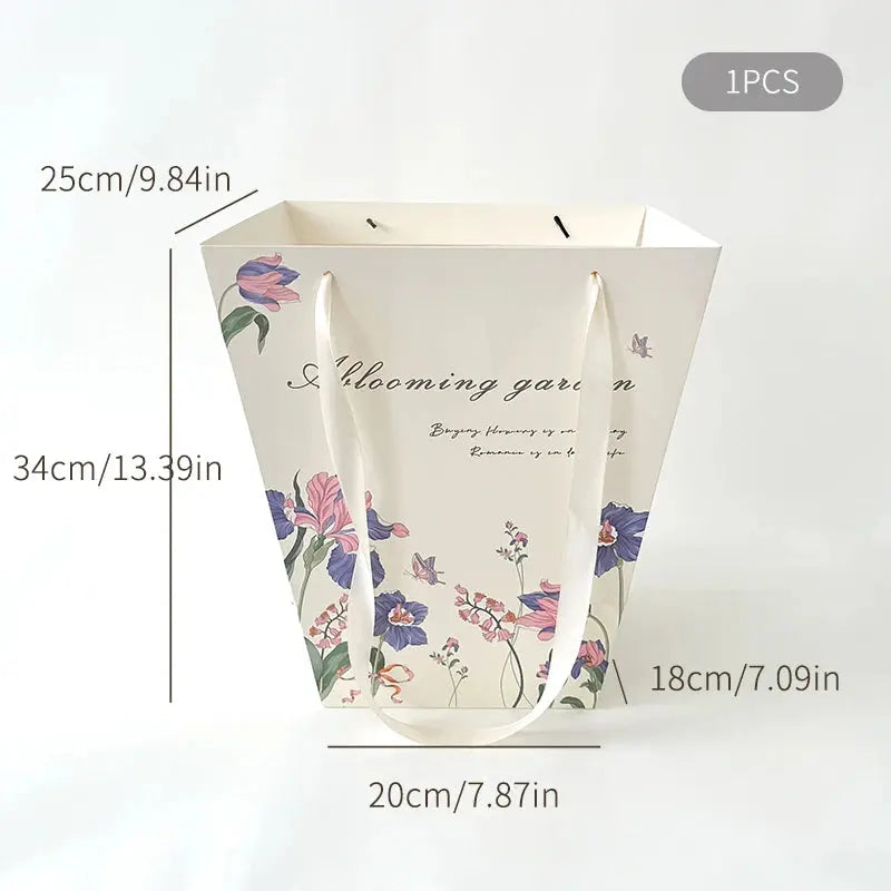 New gift bag Goddess Festival Gift Wrap bag flower paper bag tote bag Birthday paper bag Premium gift bag ribbon - Femlinza