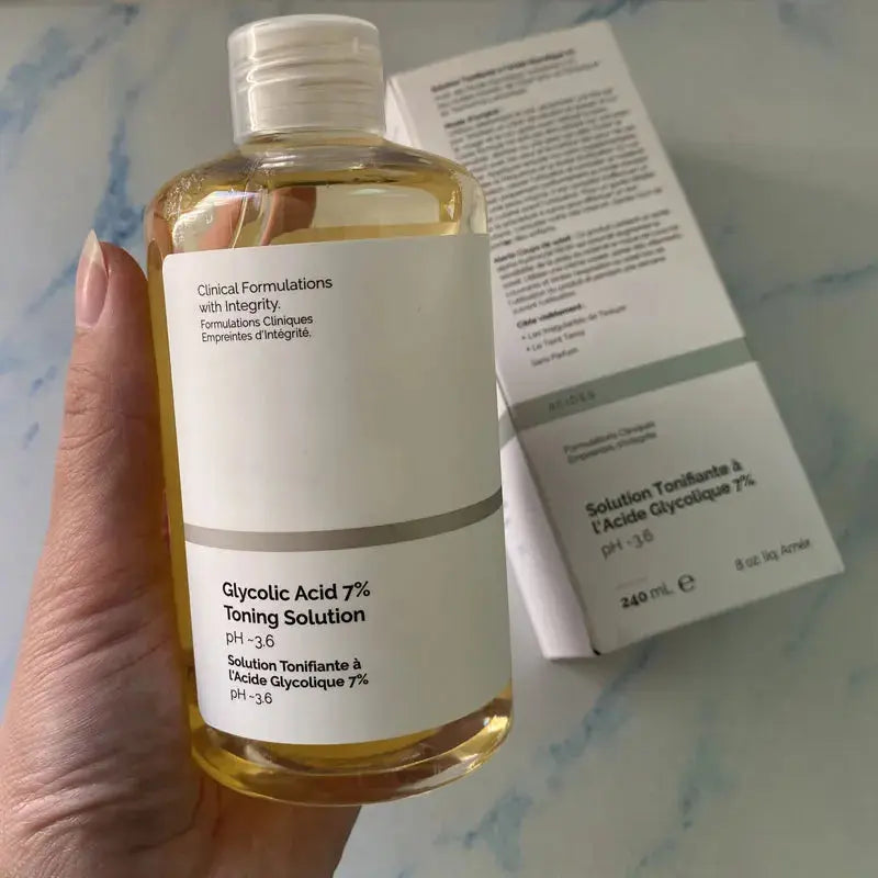 New Glycolic Acid 7% Exfoliating Toner 240ML and Toning Solution pH 3.6 Clinical Formulations with Inregrity - Femlinza