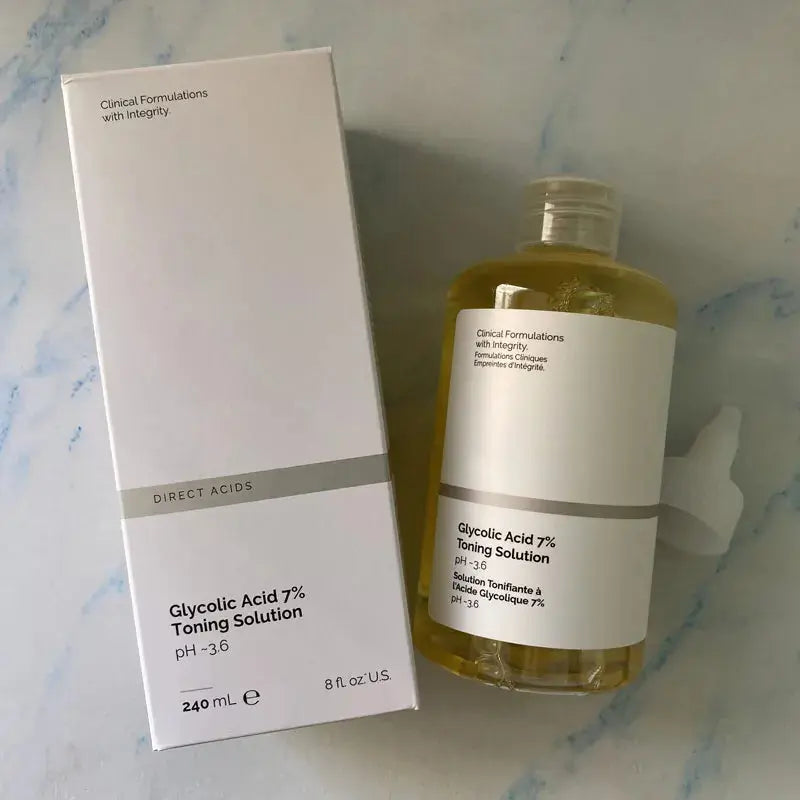 New Glycolic Acid 7% Exfoliating Toner 240ML and Toning Solution pH 3.6 Clinical Formulations with Inregrity - Femlinza