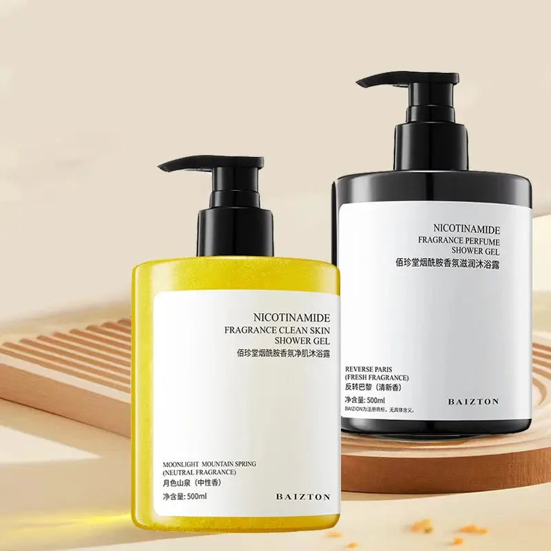 Niacinamide Perfume Shower Gel Body Wash Brightening Exfoliating Smoothing Gentle Cleansing Moisturizing Bath Lotion Women Men - Femlinza
