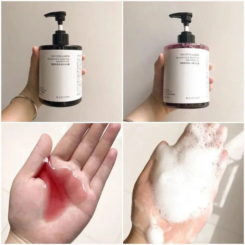 Niacinamide Perfume Shower Gel Body Wash Brightening Exfoliating Smoothing Gentle Cleansing Moisturizing Bath Lotion Women Men - Femlinza
