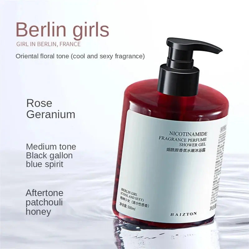 Niacinamide Perfume Shower Gel Body Wash Brightening Exfoliating Smoothing Gentle Cleansing Moisturizing Bath Lotion Women Men - Femlinza
