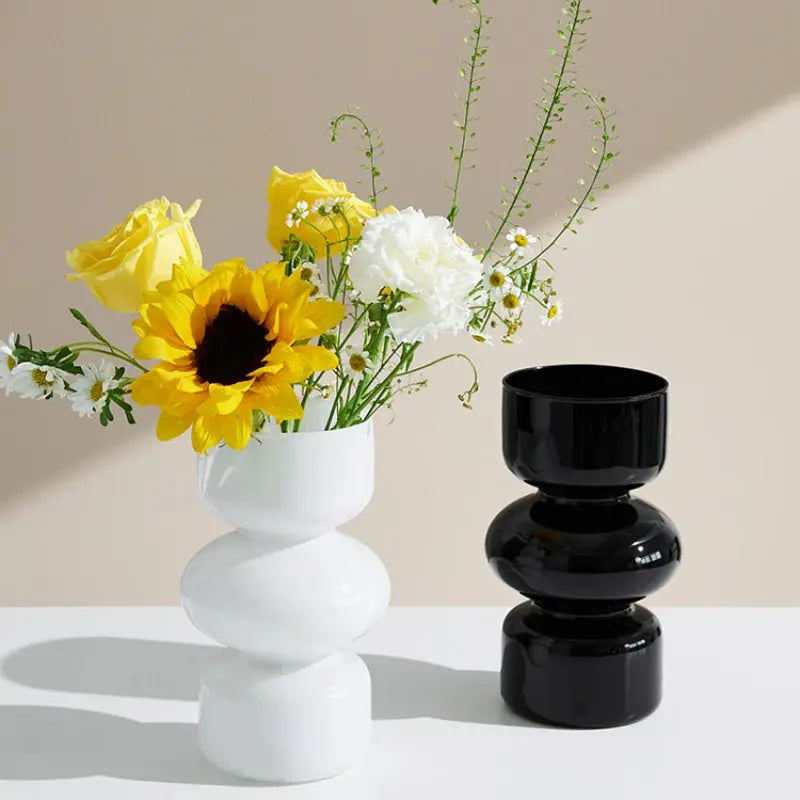 Nordic Glass Flower Vase – Modern Desktop & Home Decoration - Femlinza