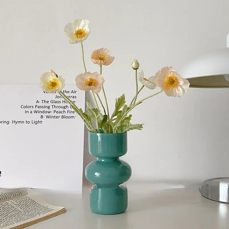 Nordic Glass Flower Vase – Modern Desktop & Home Decoration - Femlinza