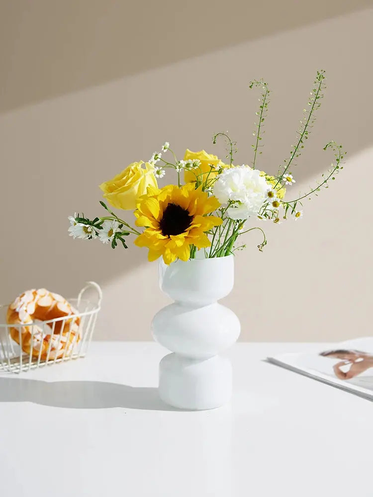 Nordic Glass Flower Vase – Modern Desktop & Home Decoration - Femlinza
