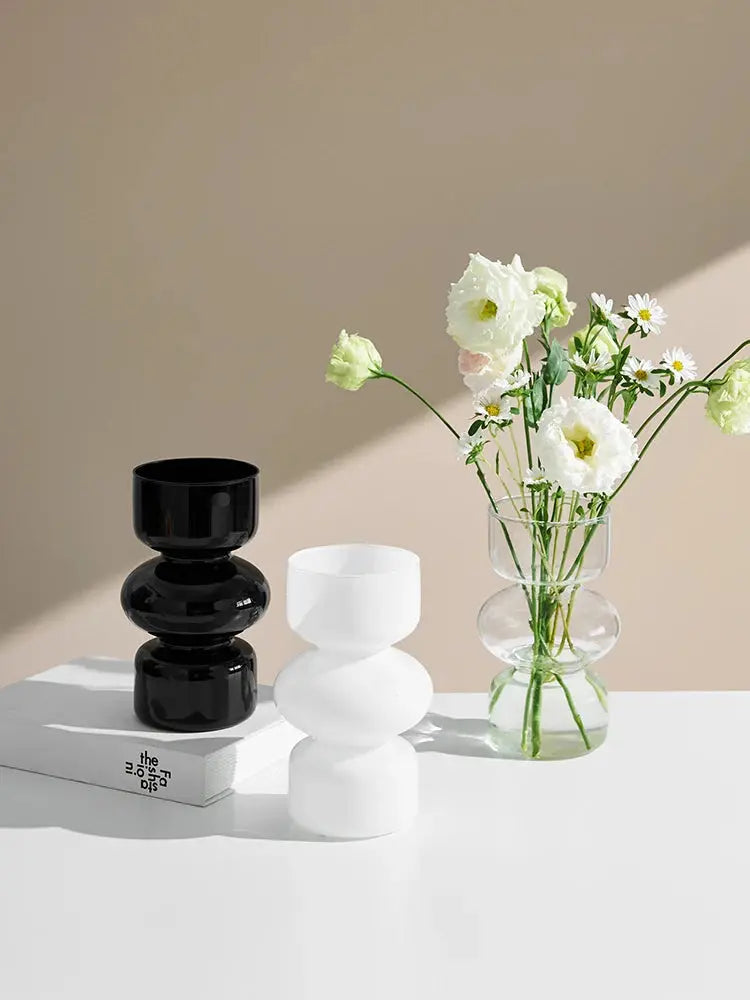 Nordic Glass Flower Vase – Modern Desktop & Home Decoration - Femlinza