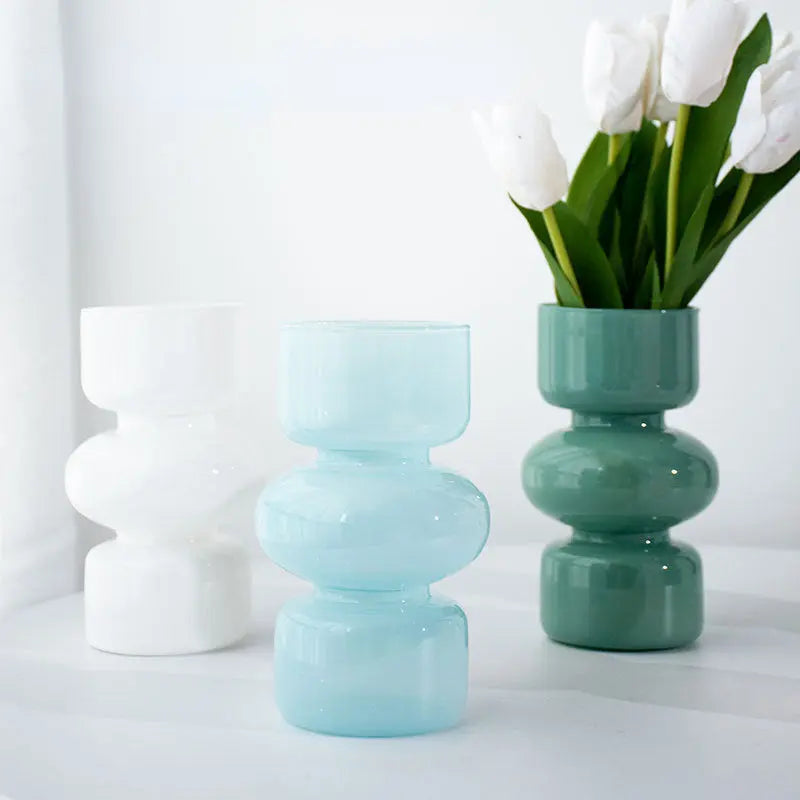 Nordic Glass Flower Vase – Modern Desktop & Home Decoration - Femlinza