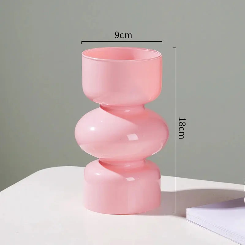 Nordic Glass Flower Vase – Modern Desktop & Home Decoration - Femlinza