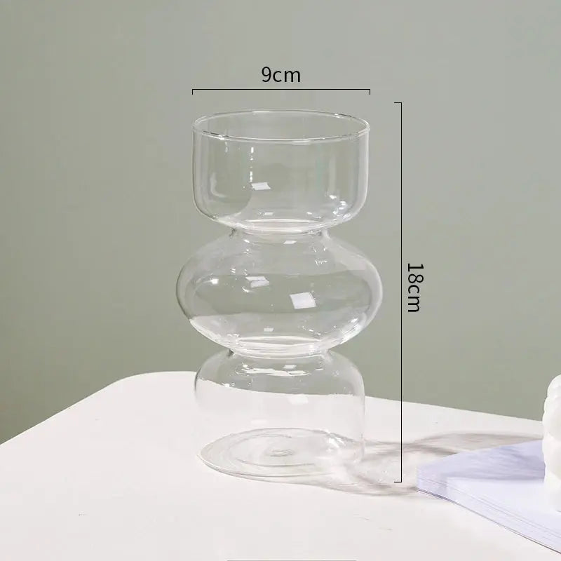 Nordic Glass Flower Vase – Modern Desktop & Home Decoration - Femlinza