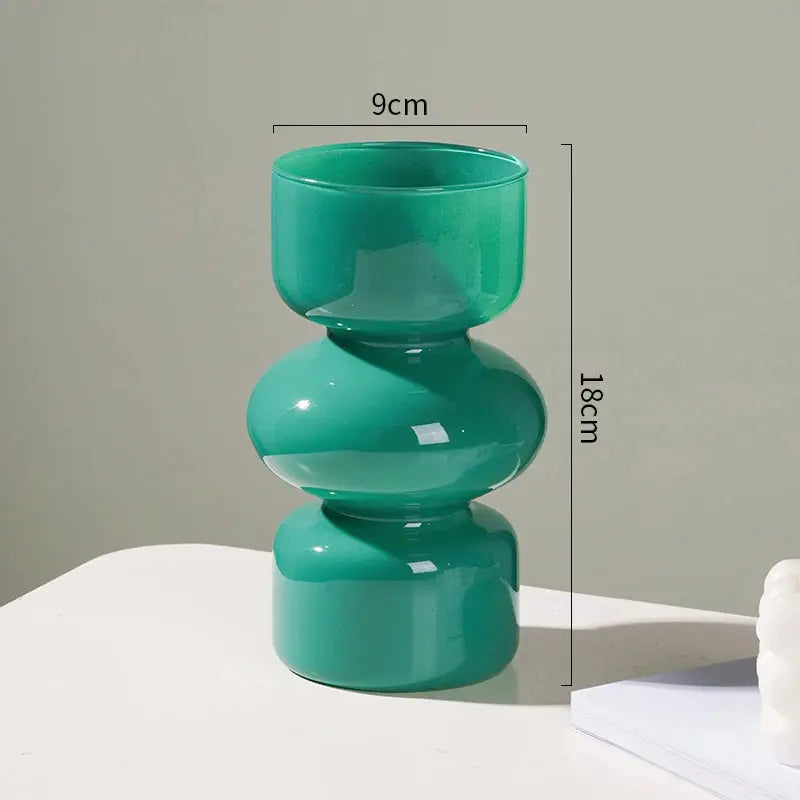 Nordic Glass Flower Vase – Modern Desktop & Home Decoration - Femlinza
