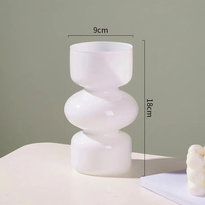 Nordic Glass Flower Vase – Modern Desktop & Home Decoration - Femlinza