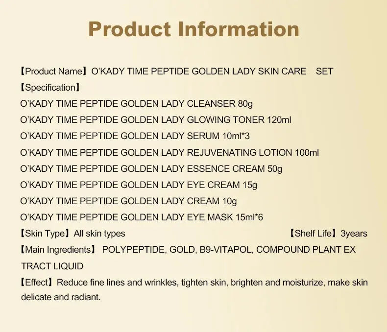 OKADY 10-Piece Skincare Set – Anti-Aging & Daily Care Routine - Femlinza