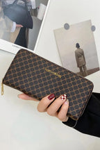PU Leather Plaid Wallet - Femlinza
