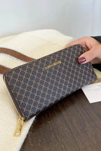 PU Leather Plaid Wallet - Femlinza