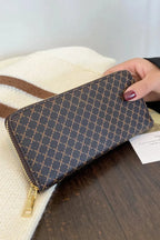 PU Leather Plaid Wallet - Femlinza