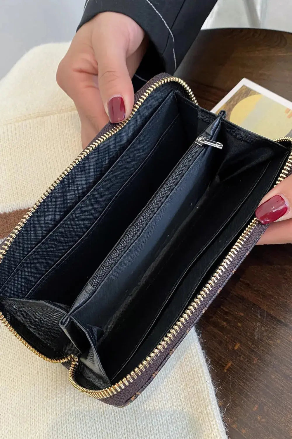 PU Leather Plaid Wallet - Femlinza
