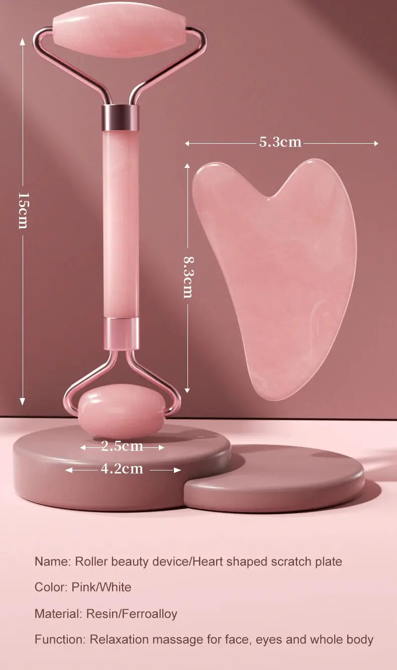 Roller for Face Neck Eye Resin Facial Massage Instrumenr Health Care Scraping Board Musclee Beauty Skincare Tools - Femlinza