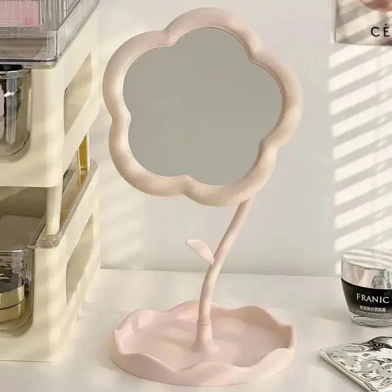Round Desktop Makeup Mirror – Creative Bedroom & Home Décor - Femlinza