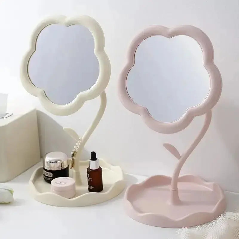 Round Desktop Makeup Mirror – Creative Bedroom & Home Décor - Femlinza