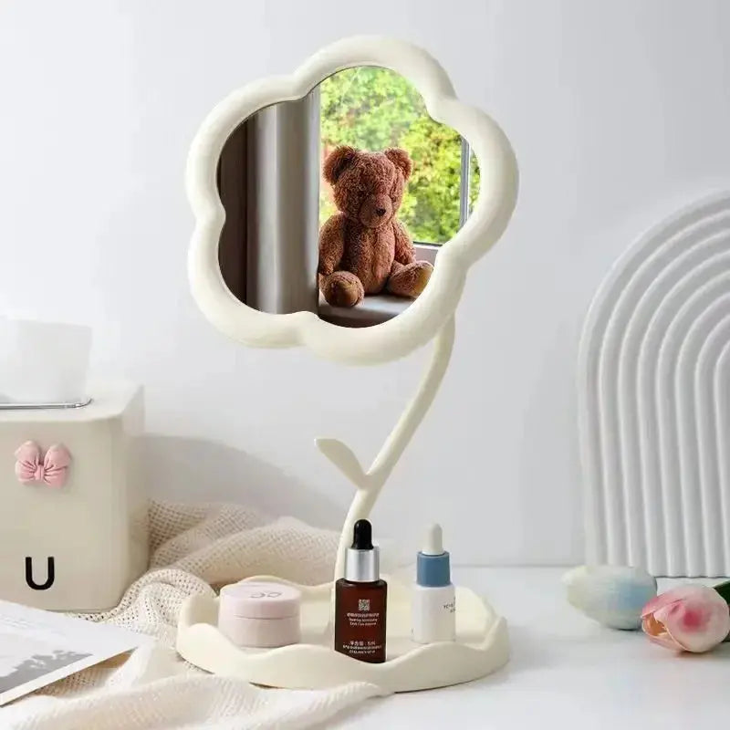 Round Desktop Makeup Mirror – Creative Bedroom & Home Décor - Femlinza