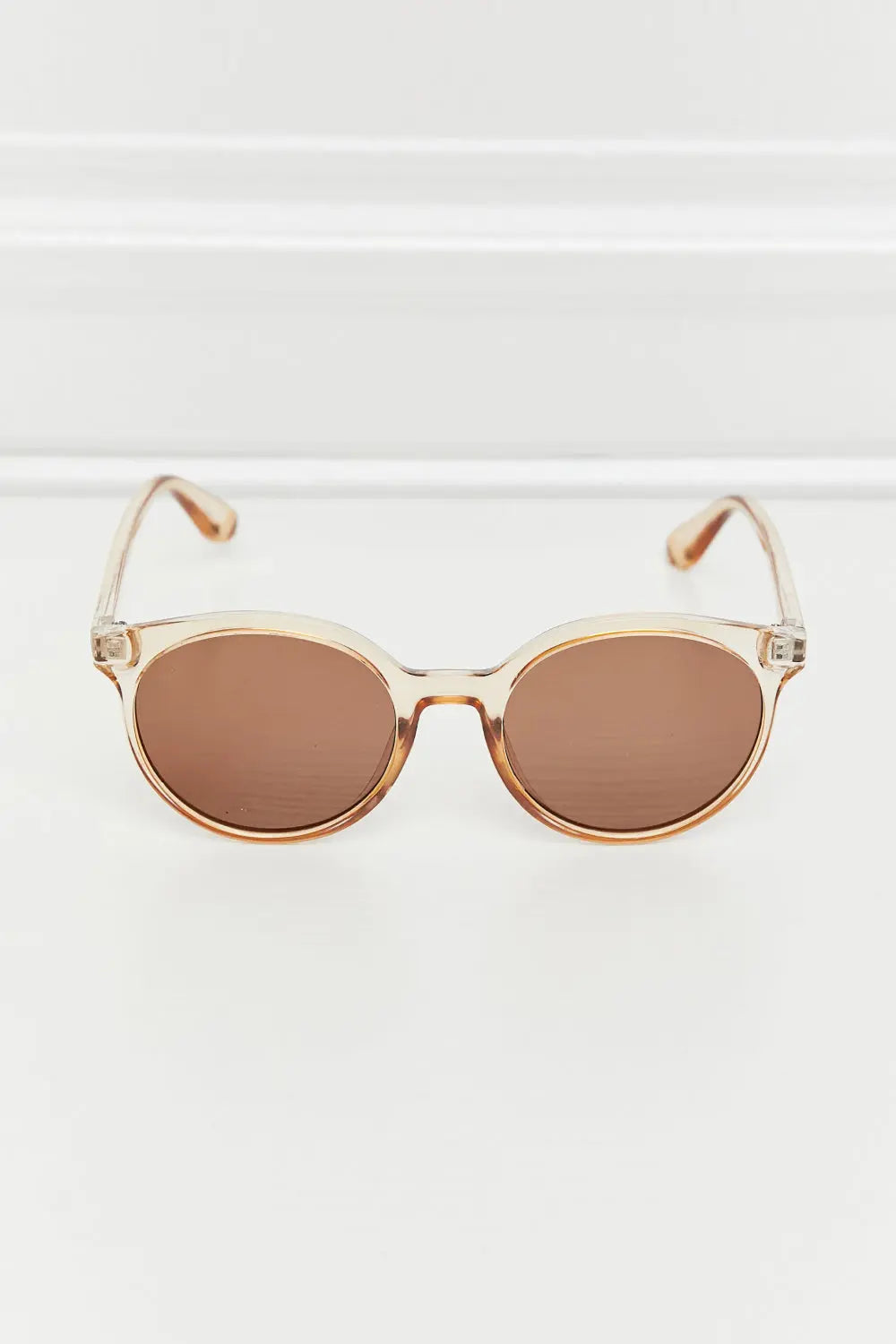 Round Full Rim Polycarbonate Frame Sunglasses - Femlinza