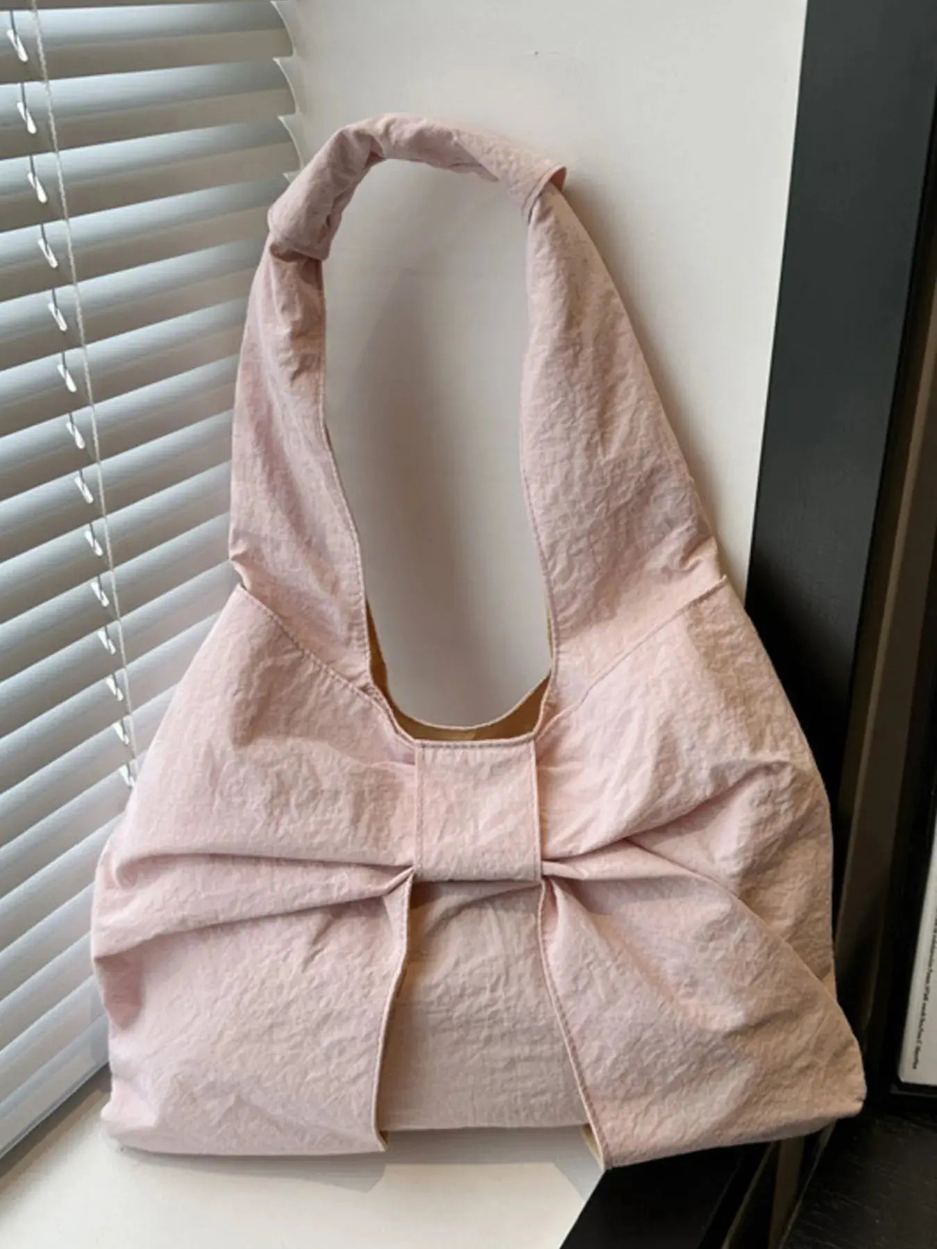 Ruched Bow Shoulder Bag - Femlinza