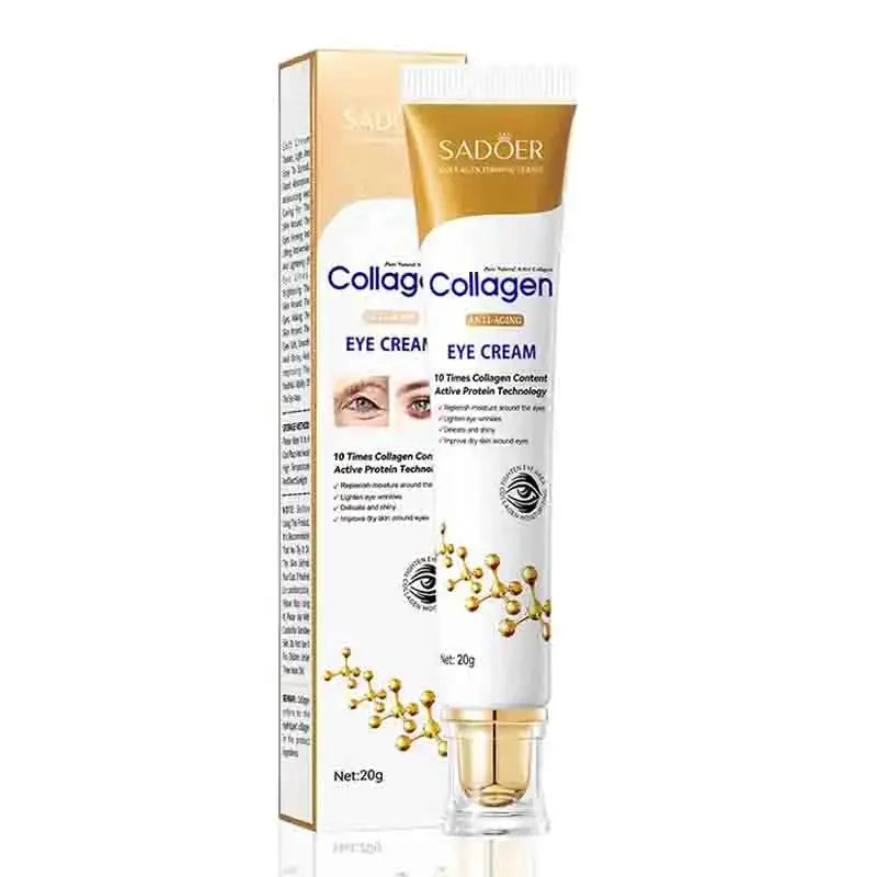 SADOER Collagen Eye Cream Anti Dark Circles Eye Bags Remover Firming Moisturizing skincare Eyes Cream Skin Care for Eyes - Femlinza