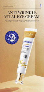 SADOER Collagen Eye Cream Anti Dark Circles Eye Bags Remover Firming Moisturizing skincare Eyes Cream Skin Care for Eyes - Femlinza